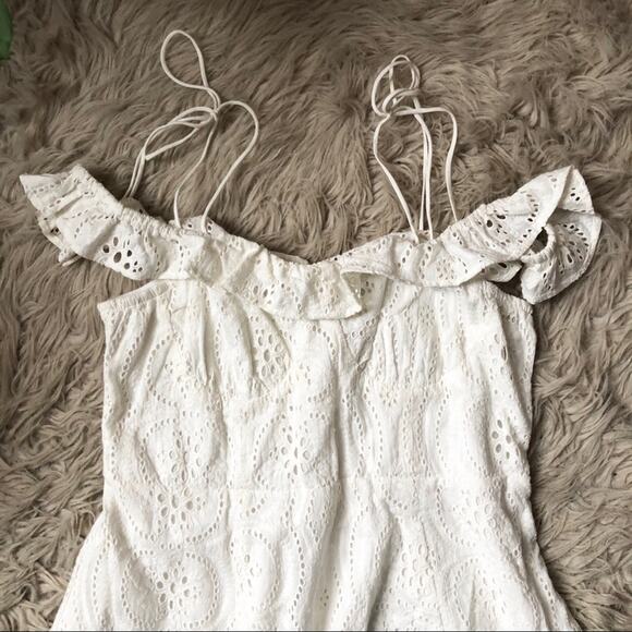 Lovers + Friends Kate White Eyelet Mini Dress - Picture 3 of 6